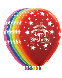 11C HB SEMPERTEX BIRTHDAY CAKE METALLIC ASST (BAG 50)
