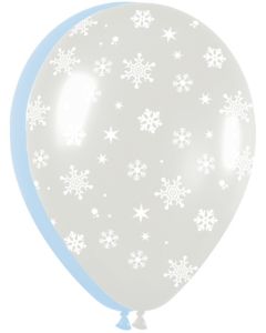 11C SEMPERTEX SNOWFLAKE ASST CLEAR & PEARL BLUE (BAG50)