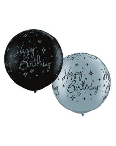 30C HB SPARKLES & SWIRLS ONYX BLACK & SILVER (PACK2)(D)sale