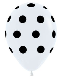 11C SEMPERTEX BLACK POLKA DOTS ARD FASHION WHITE (BAG50)