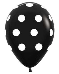 11C SEMPERTEX WHITE POLKA DOTS ARD DELUXE BLACK (BAG50)