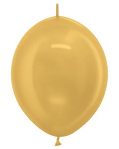 LINKOLOON 6" SEMPERTEX METALLIC GOLD (BAG 50)(D)