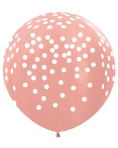 3C SEMPERTEX CONFETTI DOTS METALLIC ROSE GOLD (PACK2)(D)