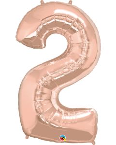LRG SHP NUMBER 2 ROSE GOLD QUALATEX 43" (PKG)(D) sale