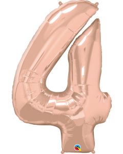 LRG SHP NUMBER 4 ROSE GOLD QUALATEX 41" (PKG)(D) sale