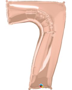 LRG SHP NUMBER 7 ROSE GOLD QUALATEX 42" (PKG)(D) sale