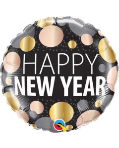 18C HAPPY NEW YEAR METALLIC DOTS (PKG)(D) sale