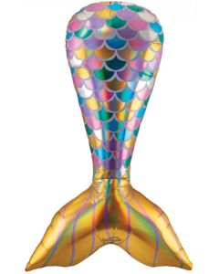 LRG SHP IRIDESCENT MERMAID TAIL 37" (PKG)
