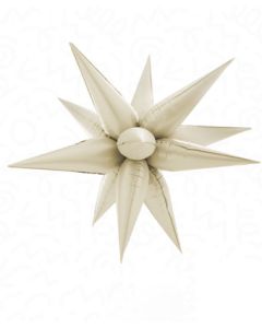 STARBURST LARGE LATTE CREAM 40" (MULTI-BALLOON)(PKG)