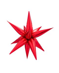 STARBURST SMALL RED 26" (MULTI-BALLOON)(PKG)