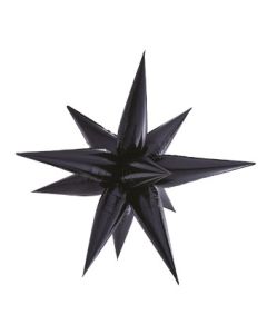 STARBURST SMALL BLACK 26" (MULTI-BALLOON)(PKG)