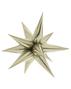 STARBURST SMALL WHITE GOLD 26" (MULTI-BALLOON)(PKG)