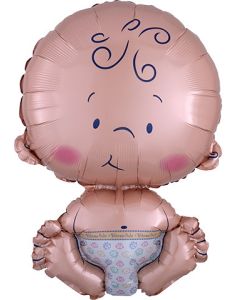 LRG SHP WELCOME NEW BABY 24" (PKG)