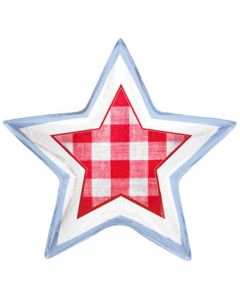 LRG SHP USA GINGHAM STAR 24" (PKG)