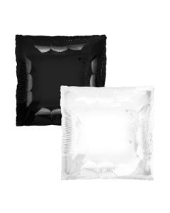 LRG SHP BLACK/WHITE SQUARED 24" (PKG)