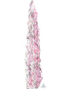 TWIRLZ TISSUE TAIL PINK MEDIUM (SOLD IN 5'S)(PKG)