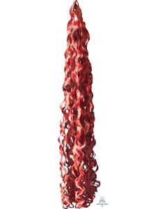 TWIRLZ TISSUE TAIL RED MEDIUM (SOLD IN 5'S)(PKG)