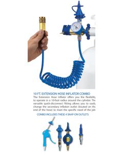 10 FT EXTENSION HOSE INFLATOR COMBO (4 PIECES)