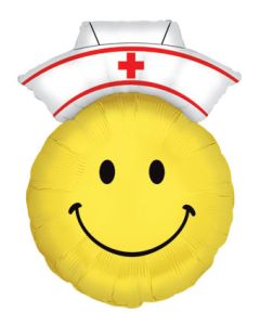 LRG SHP NURSE SMILEY 20" (POLYBAG/LABEL)(BAG 1)(D)