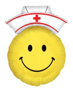 LRG SHP NURSE SMILEY 20" (PKG)