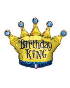 LRG SHP CROWN BIRTHDAY KING 36" (PKG)