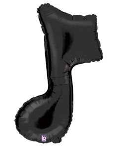 LRG SHP MUSIC NOTE SINGLE (BLACK) 36" (D)