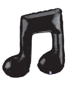 LRG SHP MUSIC NOTE DOUBLE 40" (BLACK)(PKG)