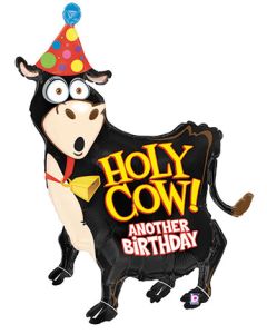 LRG SHP HB HOLY COW ANOTHER BIRTHDAY 42" (PKG)
