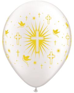 11C CROSS & DOVES PEARL WHITE W/GOLD INK (BAG 50)(D) sale