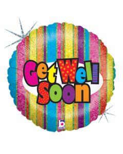 18C GET WELL SOON STRIPES (HOLOGRAPHIC)(PKG)(D) sale
