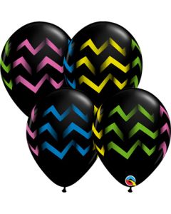 11C COLORFUL CHEVRON STRIPES ONYX BLACK (BAG 50)(D) sale