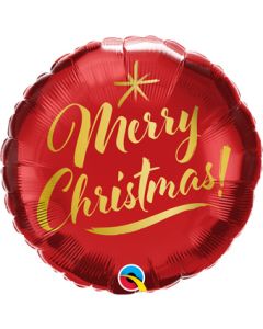 18C MERRY CHRISTMAS GOLD SCRIPT RED (D) sale