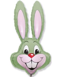 LRG SHP FLEXMETAL BUNNY RABBIT HEAD PASTEL MINT GREEN 35"