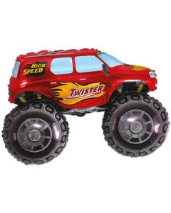 LRG SHP FLEXMETAL BIG WHEELS MONSTER TRUCK RED 30"