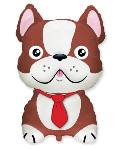 LRG SHP FLEXMETAL FRENCH BULLDOG BROWN 28"