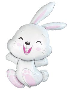 LRG SHP FLEXMETAL PINK AND WHITE BUNNY 38"
