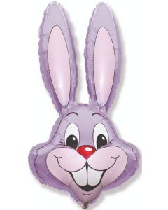 LRG SHP FLEXMETAL BUNNY RABBIT HEAD PASTEL LILAC 35"