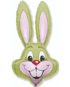 LRG SHP FLEXMETAL BUNNY RABBIT HEAD PASTEL LIME GREEN 35"