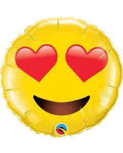 LRG SHP SMILEY FACE WITH HEART EYES 28" (PKG)(D) sale