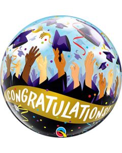 BUBBLE 22C CONGRATULATIONS GRAD CAPS (PKG)(D) sale