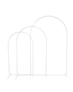 SQUARE METAL FRAMES WITH ROUND TOPS-SET OF 3 MIXED HEIGHTS