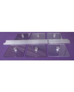 PLEXIPOLE KIT 2- 6 each 6" BASES & 3' POLES (D) sale