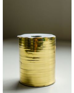 CR GOLD METALLIC SMOOTH RIBBON ROLL 3/16" 100 YDS (D) sale