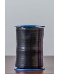 CR BLACK CRIMPED RIBBON ROLL 3/16" 500 YDS