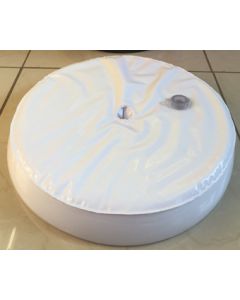 POUR-A-BASE WHITE VINYL WATER/SAND FILLED BASE-HOLDS 20 LBS