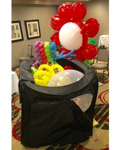TRANSPORTER BLACK 4' x 4' X 4' (HOLDS 200 9" BALLOONS)