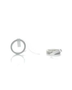 CR WHITE SATIN PRE-COILED ROLLS 3/16" WITH TAPE TAB  93018
