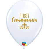 11C FIRST COMMUNION CROSS WHITE w/ GOLD INK (BAG50)(D) sale