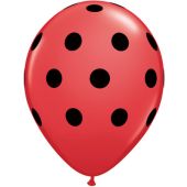 11C POLKA DOTS BIG RED W/BLACK INK (PK6)(SOLD 12'S)(D) sale