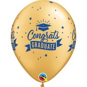 11C CONGRATS GRADUATE GOLD W BLUE INK (BAG 50)(D) sale